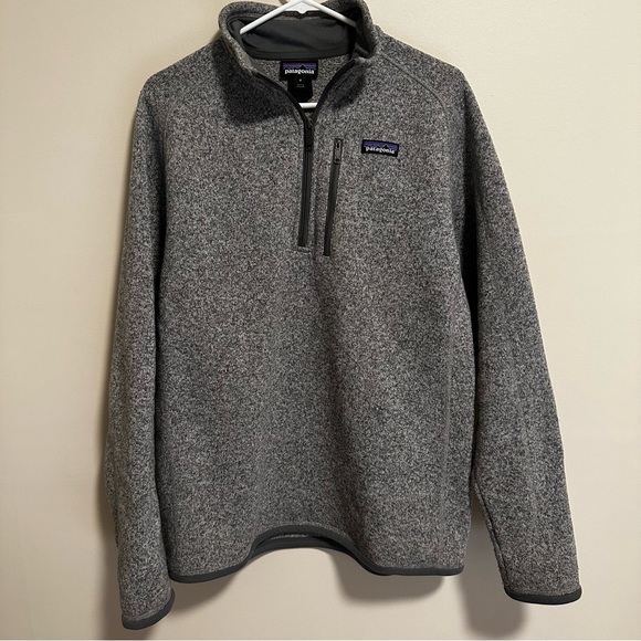 Patagonia Men Grey Quarter Zip Long Sleeve Fleece Size Medium - Picture 5 of 5